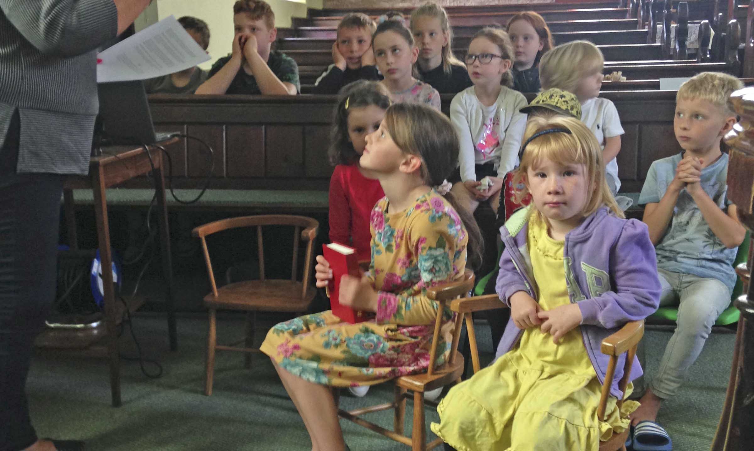 Group of small children in a church